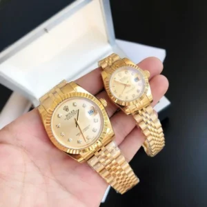 Couple Watches Rolex Datejust 36/28mm RG/RG Jub Gold/Dial