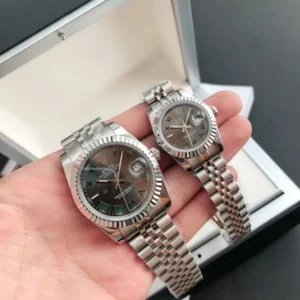 Couple Watches Rolex Datejust 36/28mm SS/SS Jub Grey/Rmn